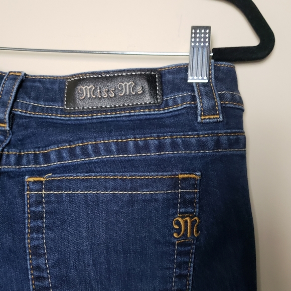 MISS ME Skinny Ankle Midrise Dark Wash Jeans - Picture 4 of 10
